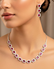 White Gold Filled Ruby &