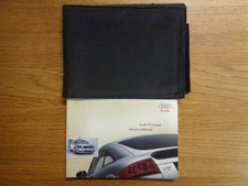 Audi TT Coupe Owners Handbook/Manual and Pack 99-03