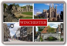 FRIDGE MAGNET - WINCHESTER - Large - Hampshire TOURIST