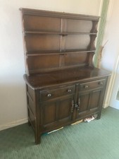 Ercol Welsh Dresser Sideboard, dark brown, reasonable condition