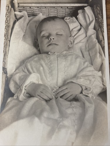 Antique child post mortem rppc - post,