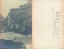 Tintagel cliffs and beach Landscapes Famous Places real photo