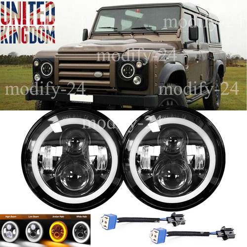 Pair led headlights fit land - led,