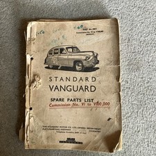  Standard Vanguard  Parts Catalogue (includes 1953 amendment list)