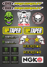 18 X HELMET DIRT BIKE MOTO X TOOL BOX MONSTER X GAMES STICKERS