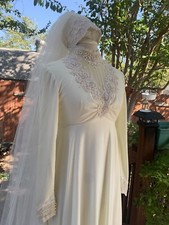 House Of Bianchi Vintage 1960’s Wedding Dress And Rare Matching Veil With Damage