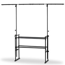 Vonyx 4ft All-In-One Metal DJ Deck Stand and Overhead Lighting T-Bar