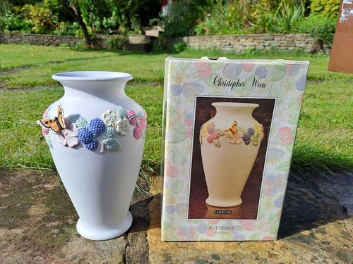 Painted vase hand decorated - hand,