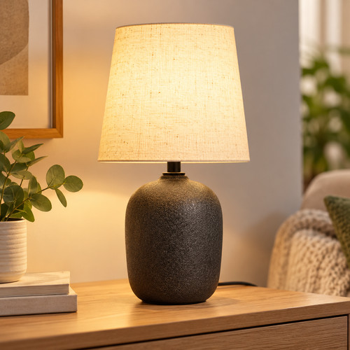 Mini ceramic table - ceramic, black