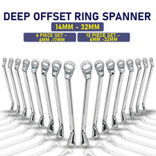 Offset Ring Spanners & Set 6mm