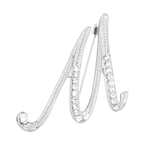 Letter brooch pins - brooch, m