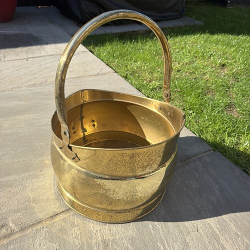 Vintage brass coal - vintage, scuttle