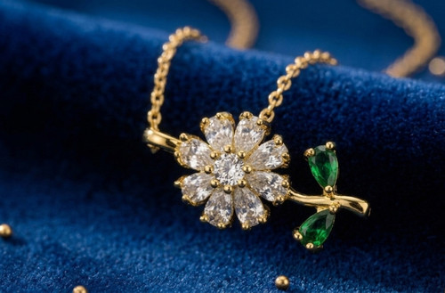 Gold tone daisy - gold,