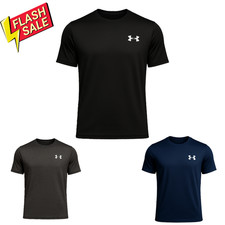Under Armour Men T-Shirt UA Short Sleeves Crew Neck Dri-Fit Gym Casual Sports