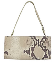 Vintage Jane Shilton Shoulder Clutch Bag Leather Snake Skin Evening Party