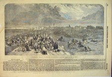 Original Old Antique Print