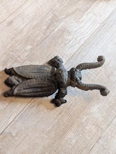 Vintage Cast Iron Brass Beetle Garden Bug Boot Jack for Shoe & Boot Removal 