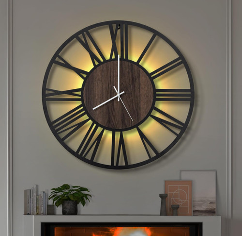 Large led wall clock silent - wall,