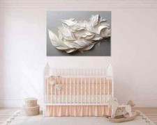 3d White Feathers Large