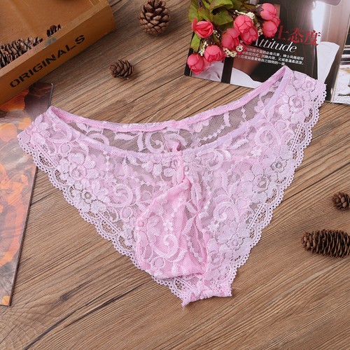 Mens lace sissy pouch - lace,