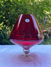 Swedish Art Glass Large Red