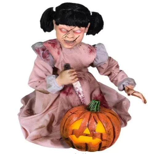 2ft lunging zombie girl - zombie,