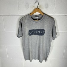 Vintage Coldplay Shirt Mens Medium Grey 2003 European Tour Chris Martin Band Tee