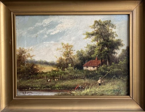 Antique oil painting old - antique,