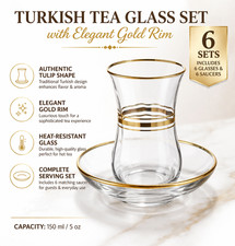 Turkish Tea Cups and Saucers