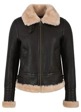 Ladies B3 Sheepskin Jacket Genuine Shearling Fur Flying Aviator RAF Jacket F05