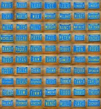 PENNSYLVANIA 4" X 2.25" Bicycle License Plate, Vanity, Names, 1970's  J - Z