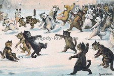 rp14610 - Louis Wain Cats , Snowballing - print 6x4