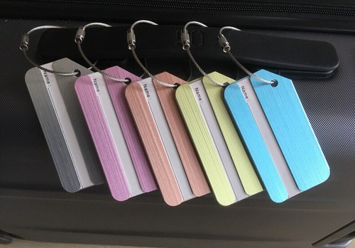 Aluminium luggage tags baggage - aluminium,
