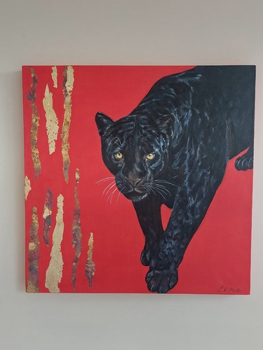 Original acrylic signed - original, black