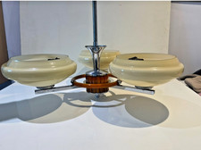 Art Deco  Catalin / Bakelite / Phenolic  "Saturn" Centre Light & Glass Shades