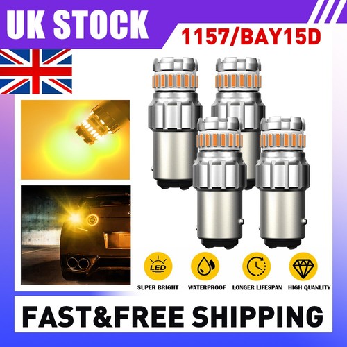 4pcs amber yellow 1157 bay15d - 4pcs,