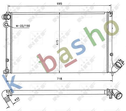 Engine radiator fits - engine, for