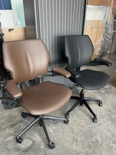 Humanscale Freedom Chair Brown Leather and Black Available