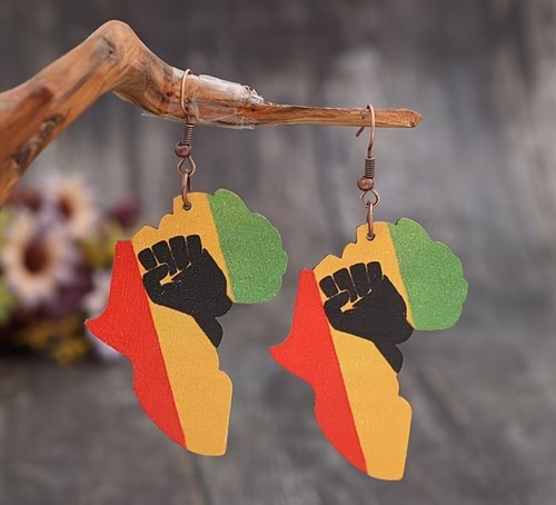African woman with colorful - african,