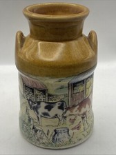 Presingoll Pottery Milkchurn Classic Country Farm Scene 5.5”