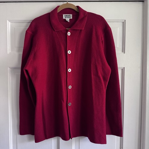 Vtg chico red button - vtg,