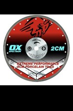 OX Tools Pro 2cm Porcelain Cutting Blade 300x20mm for Hard Stone Tiles