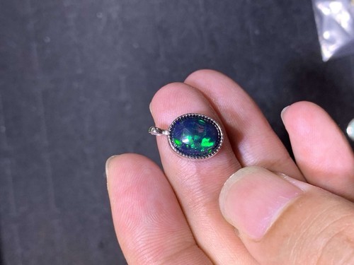 Australia black opal oval - australia,