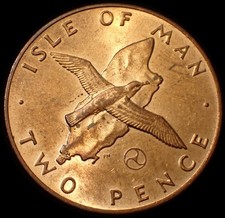 Isle of Man 2 Pence 1979 Die