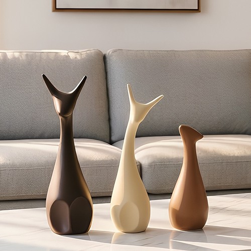 Nordic ceramic deer figurine - nordic,