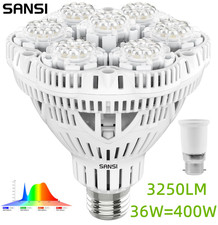 SANSI Grow Lights for Indoor Plants 400W Full Spectrum Grow Light Bulbs B22 E27