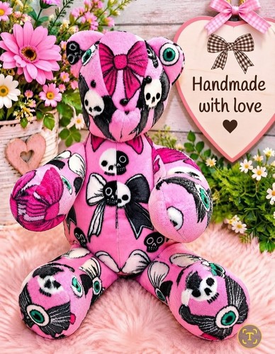 Handmade halloween teddy - handmade, bear