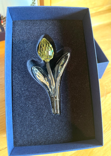 Swarovski crystal yellow tulip - crystal,