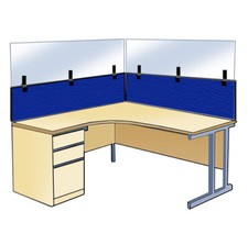 Desk screen sneeze guard - desk,