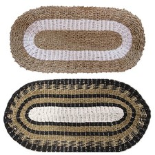 Hand-woven Oval Seagrass Rug -